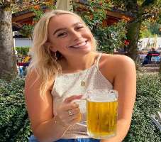 Ida Imilia Aastrup consuming alcohol